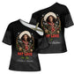 Nat Love Wild West Christmas Cross Shoulder Shirt African American Cowboy Holiday Portrait Art
