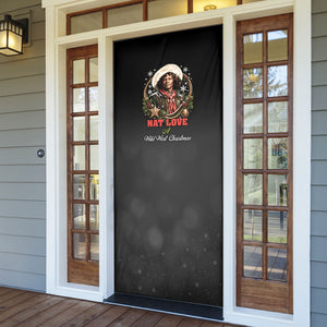Nat Love Wild West Christmas Door Cover African American Cowboy Holiday Portrait Art