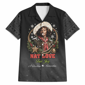 Nat Love Wild West Christmas Hawaiian Shirt African American Cowboy Holiday Portrait Art