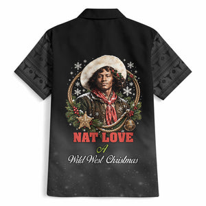 Nat Love Wild West Christmas Hawaiian Shirt African American Cowboy Holiday Portrait Art