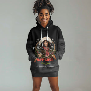 Nat Love Wild West Christmas Hoodie Dress African American Cowboy Holiday Portrait Art