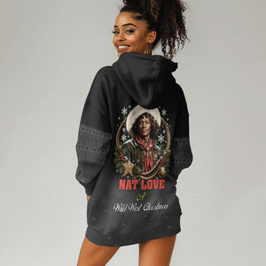 Nat Love Wild West Christmas Hoodie Dress African American Cowboy Holiday Portrait Art