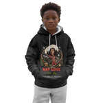 Nat Love Wild West Christmas Kid Hoodie African American Cowboy Holiday Portrait Art