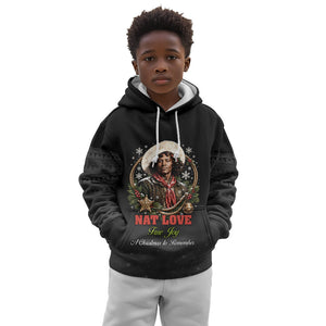 Nat Love Wild West Christmas Kid Hoodie African American Cowboy Holiday Portrait Art