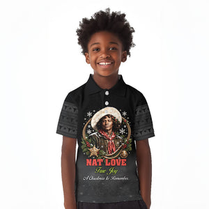 Nat Love Wild West Christmas Kid Polo Shirt African American Cowboy Holiday Portrait Art