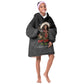 Nat Love Wild West Christmas Kid Wearable Blanket Hoodie African American Cowboy Holiday Portrait Art