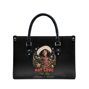 Nat Love Wild West Christmas Leather Bag African American Cowboy Holiday Portrait Art