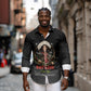 Nat Love Wild West Christmas Long Sleeve Button Shirt African American Cowboy Holiday Portrait Art