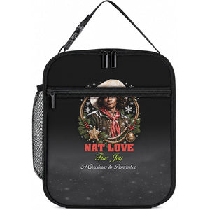 Nat Love Wild West Christmas Lunch Bag African American Cowboy Holiday Portrait Art