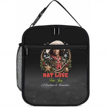 Nat Love Wild West Christmas Lunch Bag African American Cowboy Holiday Portrait Art