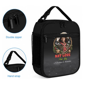 Nat Love Wild West Christmas Lunch Bag African American Cowboy Holiday Portrait Art