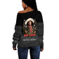 Nat Love Wild West Christmas Off Shoulder Sweater African American Cowboy Holiday Portrait Art