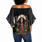 Nat Love Wild West Christmas Off Shoulder Wrap Waist Top African American Cowboy Holiday Portrait Art