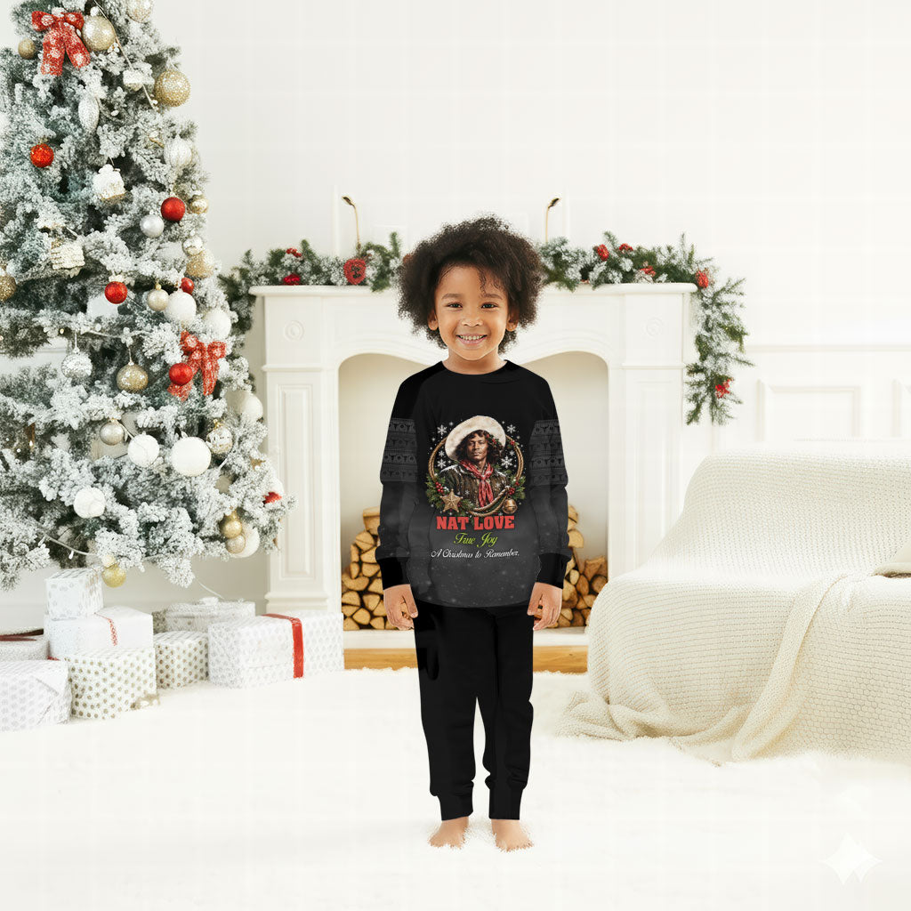Nat Love Wild West Christmas Pajama Set African American Cowboy Holiday Portrait Art