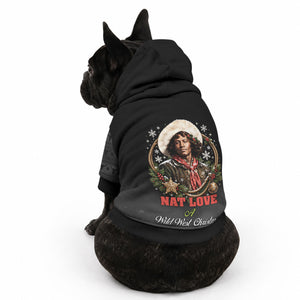 Nat Love Wild West Christmas Pet Hoodie African American Cowboy Holiday Portrait Art