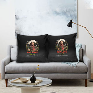Nat Love Wild West Christmas Pillow Cover African American Cowboy Holiday Portrait Art