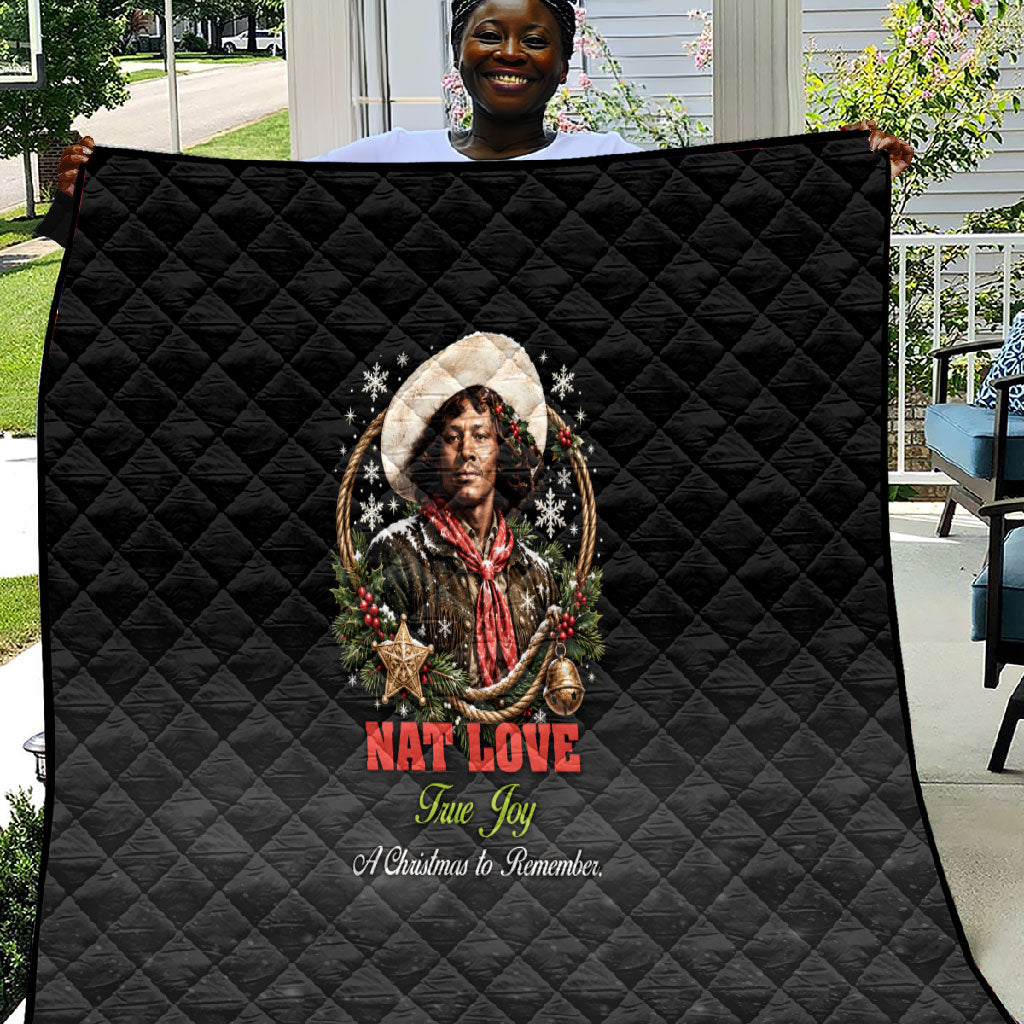 Nat Love Wild West Christmas Quilt African American Cowboy Holiday Portrait Art