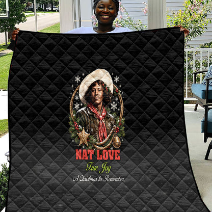 Nat Love Wild West Christmas Quilt African American Cowboy Holiday Portrait Art