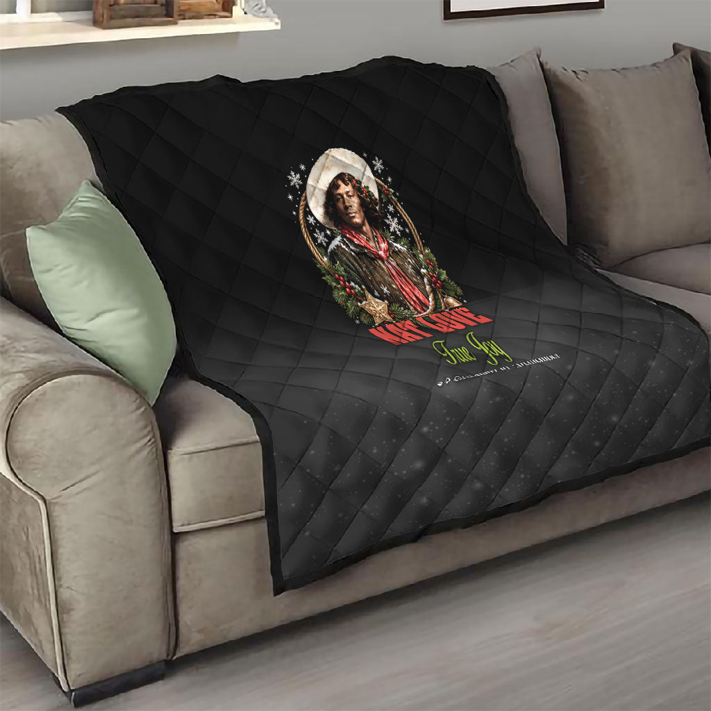 Nat Love Wild West Christmas Quilt African American Cowboy Holiday Portrait Art