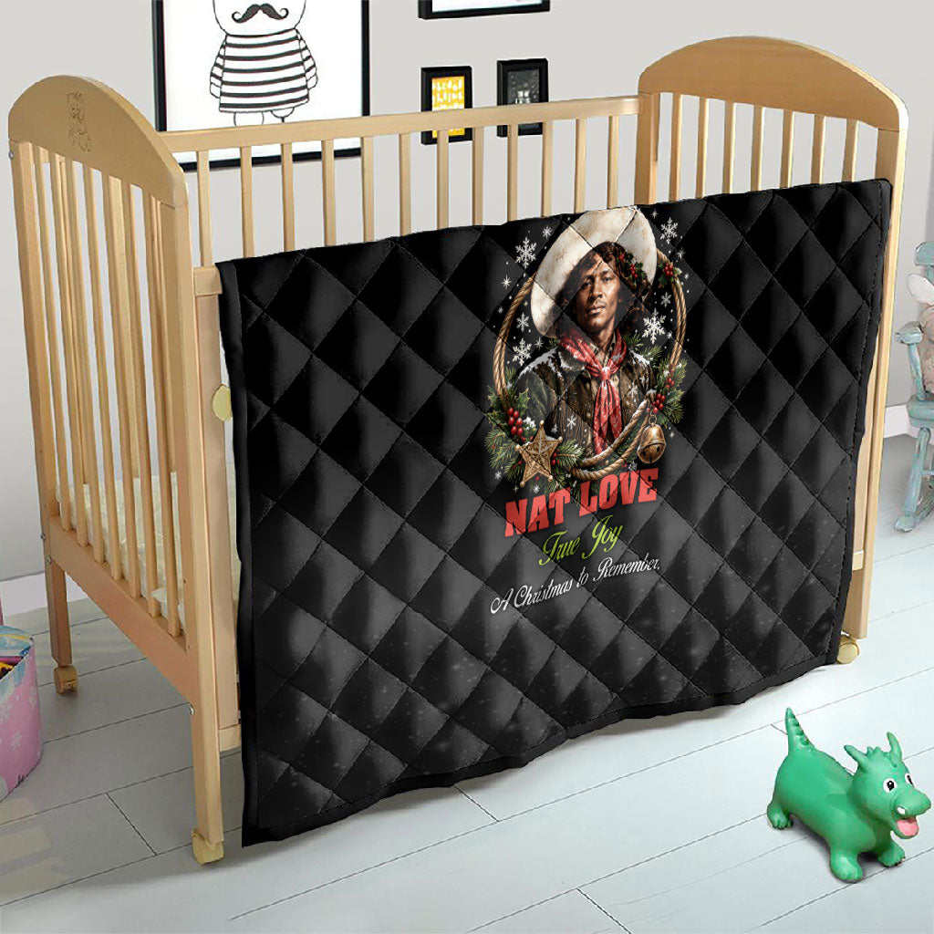 Nat Love Wild West Christmas Quilt African American Cowboy Holiday Portrait Art