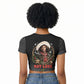 Nat Love Wild West Christmas Raglan Cropped T shirt African American Cowboy Holiday Portrait Art