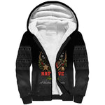 Nat Love Wild West Christmas Sherpa Hoodie African American Cowboy Holiday Portrait Art