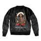 Nat Love Wild West Christmas Sleeve Zip Bomber Jacket African American Cowboy Holiday Portrait Art