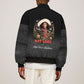Nat Love Wild West Christmas Sleeve Zip Bomber Jacket African American Cowboy Holiday Portrait Art