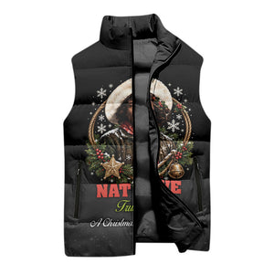 Nat Love Wild West Christmas Sleeveless Puffer Jacket African American Cowboy Holiday Portrait Art