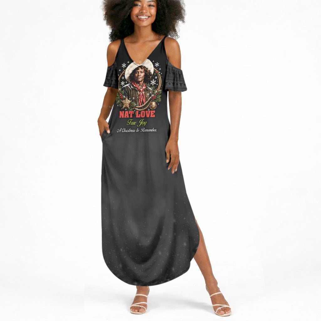 Nat Love Wild West Christmas Summer Maxi Dress African American Cowboy Holiday Portrait Art