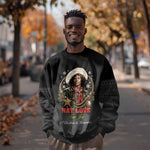 Nat Love Wild West Christmas Sweatshirt African American Cowboy Holiday Portrait Art