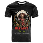 Nat Love Wild West Christmas T shirt African American Cowboy Holiday Portrait Art