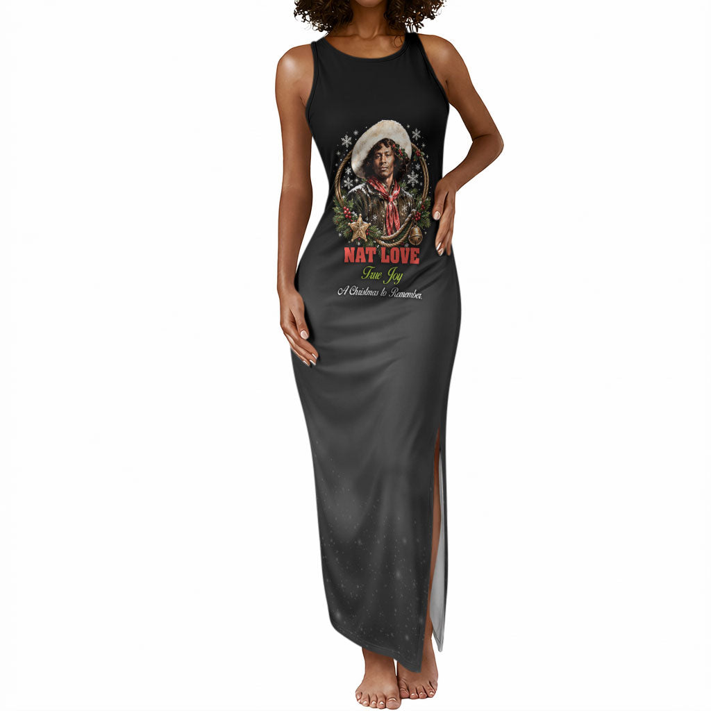 Nat Love Wild West Christmas Tank Maxi Dress African American Cowboy Holiday Portrait Art