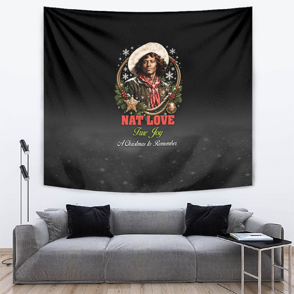 Nat Love Wild West Christmas Tapestry African American Cowboy Holiday Portrait Art