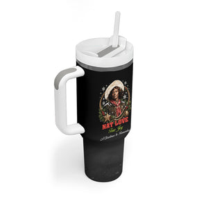 Nat Love Wild West Christmas Tumbler With Handle African American Cowboy Holiday Portrait Art