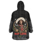 Nat Love Wild West Christmas Wearable Blanket Hoodie African American Cowboy Holiday Portrait Art