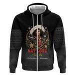 Nat Love Wild West Christmas Zip Hoodie African American Cowboy Holiday Portrait Art