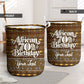 Personalized African 70th Birthday Laundry Basket Tribal Pattern Mudcloth Heritage Art