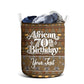 Personalized African 70th Birthday Laundry Basket Tribal Pattern Mudcloth Heritage Art