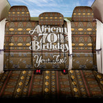 Personalized African 70th Birthday Back Car Seat Cover Tribal Pattern Mudcloth Heritage Art