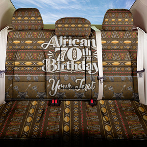 Personalized African 70th Birthday Back Car Seat Cover Tribal Pattern Mudcloth Heritage Art