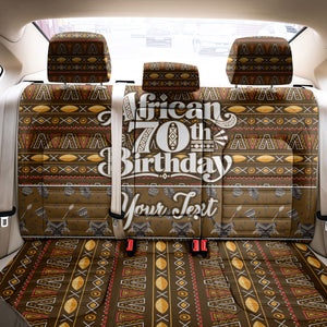 Personalized African 70th Birthday Back Car Seat Cover Tribal Pattern Mudcloth Heritage Art
