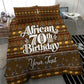 Personalized African 70th Birthday Bedding Set Tribal Pattern Mudcloth Heritage Art