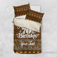Personalized African 70th Birthday Bedding Set Tribal Pattern Mudcloth Heritage Art