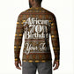 Personalized African 70th Birthday Button Sweatshirt Tribal Pattern Mudcloth Heritage Art