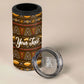 Personalized African 70th Birthday 4 in 1 Can Cooler Tumbler Tribal Pattern Mudcloth Heritage Art
