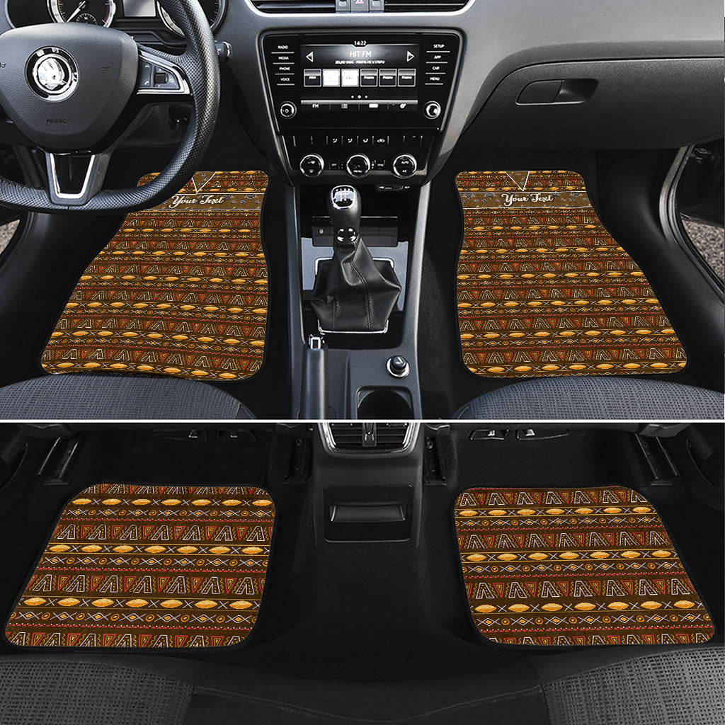 Personalized African 70th Birthday Car Mats Tribal Pattern Mudcloth Heritage Art