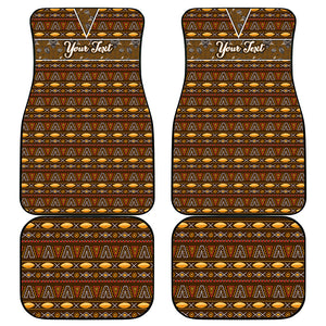 Personalized African 70th Birthday Car Mats Tribal Pattern Mudcloth Heritage Art