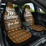Personalized African 70th Birthday Car Seat Cover Tribal Pattern Mudcloth Heritage Art
