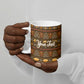 Personalized African 70th Birthday Ceramic Mug Tribal Pattern Mudcloth Heritage Art